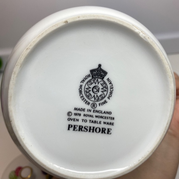 Vintage ROYAL WORCESTER Fine Porcelain PERSHORE 5 Cup Teapot Very Rare - Picture 9 of 12